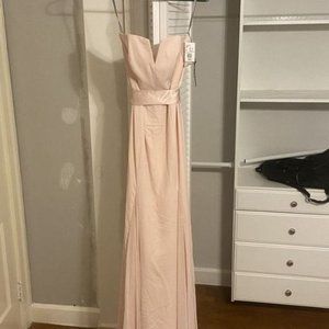 David Bridal's V-Wire Crepe Mermaid Bridesmaid Dress